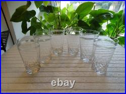 6 verres gobelets cristal Baccarat ECAILLE CHAUNY anciens 9 cm