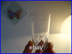 6 verres gobelets cristal Baccarat ECAILLE CHAUNY anciens 9 cm