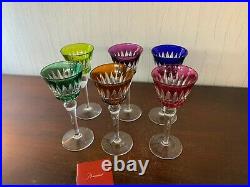 6 verres modèle Piccadilly couleur en cristal de Baccarat (prix à la pièce)
