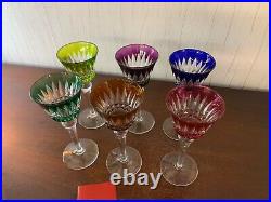 6 verres modèle Piccadilly couleur en cristal de Baccarat (prix à la pièce)