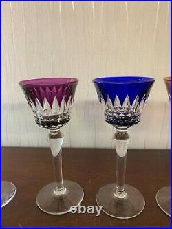 6 verres modèle Piccadilly couleur en cristal de Baccarat (prix à la pièce)