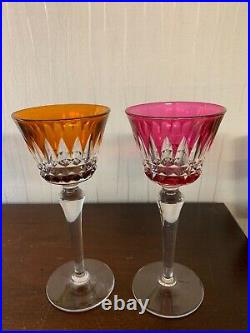 6 verres modèle Piccadilly couleur en cristal de Baccarat (prix à la pièce)