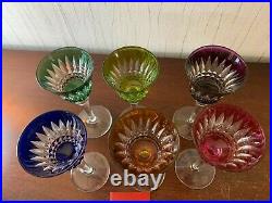 6 verres modèle Piccadilly couleur en cristal de Baccarat (prix à la pièce)