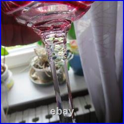 6 verres roemer en cristal de saint louis ou baccarat ou val saint lambert