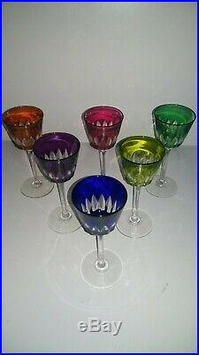 6 verres vin Rhin CRISTAL BACCARAT modèle (Lavandou) Rohmer