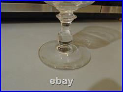 7 GRANDS VERRES A VIN EN CRISTAL DE BACCARAT. MODELE CLERMONT 19em H15cm