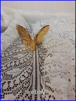 7 Papillons couleur Or en cristal de Baccarat (prix à la pièce)
