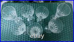 7 VERRES FLUTES à champagne en cristal de Baccarat estampillés