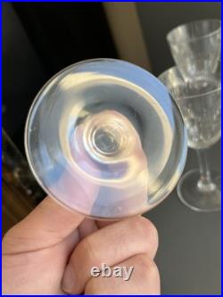 7 Verres À Vin Rouge En Cristal Baccarat Modelé Molière