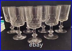 7 Verres En Cristal Baccarat Ancien Non Signé