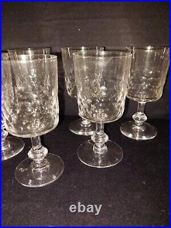 7 Verres En Cristal Baccarat Ancien Non Signé