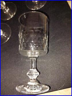 7 Verres En Cristal Baccarat Ancien Non Signé