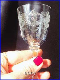 7 Verres En Cristal Baccarat Modèle Beauharnais Hauteur 12 Cm