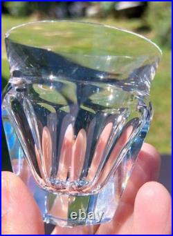 7 Verres Gobelets Cristal Baccarat Harcourt Hauteur 7cm