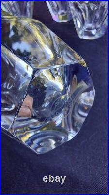 7 Verres Gobelets Cristal Baccarat Harcourt Hauteur 7cm