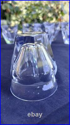 7 Verres Gobelets Cristal Baccarat Harcourt Hauteur 7cm