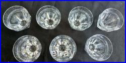 7 Verres Gobelets Cristal Baccarat Harcourt Hauteur 7cm