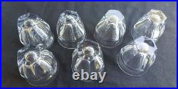 7 Verres Gobelets Cristal Baccarat Harcourt Hauteur 7cm