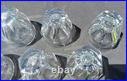 7 Verres Gobelets Cristal Baccarat Harcourt Hauteur 7cm