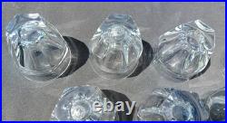 7 Verres Gobelets Cristal Baccarat Harcourt Hauteur 7cm
