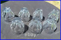 7 Verres Gobelets Cristal Baccarat Harcourt Hauteur 7cm