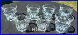 7 Verres Gobelets Cristal Baccarat Harcourt Hauteur 7cm