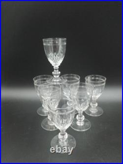 7 Verres a vin Blanc en cristal de Baccarat modèle Chauny jambe gondole 7 Verres a vin Blanc en cristal de Baccarat modèle Chauny jambe gondole