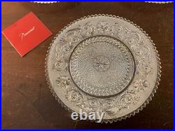 7 assiettes arabesque en cristal de Baccarat D 20 cm (prix à la pièce)