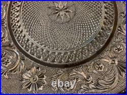 7 assiettes arabesque en cristal de Baccarat D 20 cm (prix à la pièce)