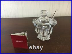 7 moutardiers et sa cuillère en cristal de Baccarat (prix à la pièce)