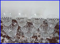 7 verres à vin blanc en cristal signées Baccarat modèle Buckingham 13 cm
