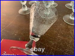 7 verres à vin modèle Bouquet de fleurs en cristal de Baccarat (prix à la pièce)