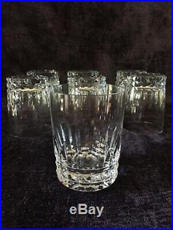 7 verres à whisky en cristal de BACCARAT modèle Picadilly
