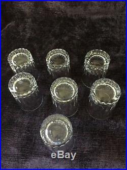 7 verres à whisky en cristal de BACCARAT modèle Picadilly