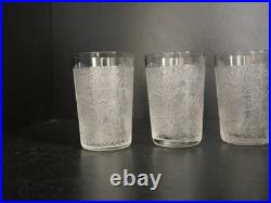 7 verres gobelet a thé en cristal dégagé à l'acide Baccarat St Louis Val Lambert