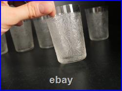 7 verres gobelet a thé en cristal dégagé à l'acide Baccarat St Louis Val Lambert