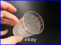 7 verres gobelet a thé en cristal dégagé à l'acide Baccarat St Louis Val Lambert