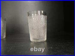 7 verres gobelet a thé en cristal dégagé à l'acide Baccarat St Louis Val Lambert