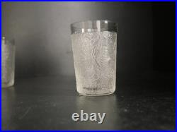 7 verres gobelet a thé en cristal dégagé à l'acide Baccarat St Louis Val Lambert