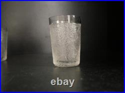 7 verres gobelet a thé en cristal dégagé à l'acide Baccarat St Louis Val Lambert