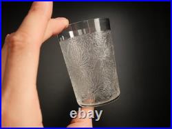 7 verres gobelet a thé en cristal dégagé à l'acide Baccarat St Louis Val Lambert