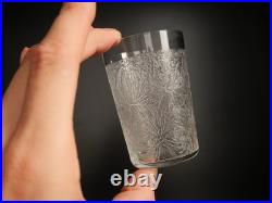7 verres gobelet a thé en cristal dégagé à l'acide Baccarat St Louis Val Lambert