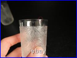 7 verres gobelet a thé en cristal dégagé à l'acide Baccarat St Louis Val Lambert