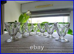 7 verres vin blanc cristal BACCARAT TALLEYRAND signés 7,8 cm