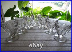 7 verres vin blanc cristal BACCARAT TALLEYRAND signés 7,8 cm