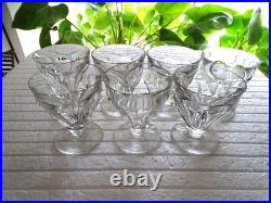 7 verres vin blanc cristal BACCARAT TALLEYRAND signés 7,8 cm
