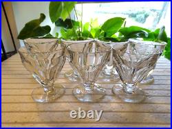 7 verres vin blanc cristal BACCARAT TALLEYRAND signés 7,8 cm