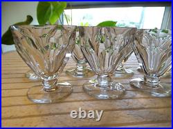 7 verres vin blanc cristal BACCARAT TALLEYRAND signés 7,8 cm