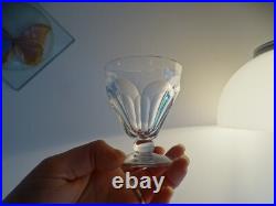 7 verres vin blanc cristal BACCARAT TALLEYRAND signés 7,8 cm