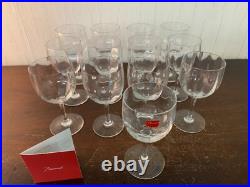 7 verres vin rouge modèle Montaigne optique cristal Baccarat (prix à la pièce)